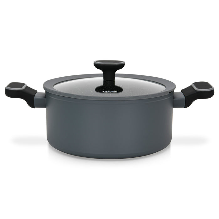Stockpot 3LTR/20cm with Glass Lid, Aluminum with Induction Bottom