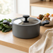 Stockpot 4.6L/24cm with Glass Lid, Aluminum with Induction Bottom