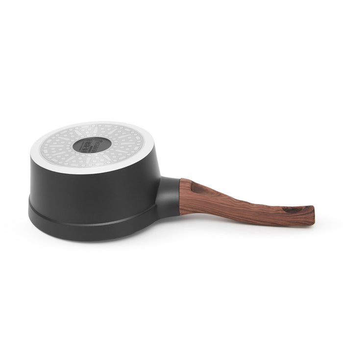 Saucepan 1.2L with Glass Lid, Non-Stick Marble Coating Aluminum Saucepan 16x8cm Filomena Series
