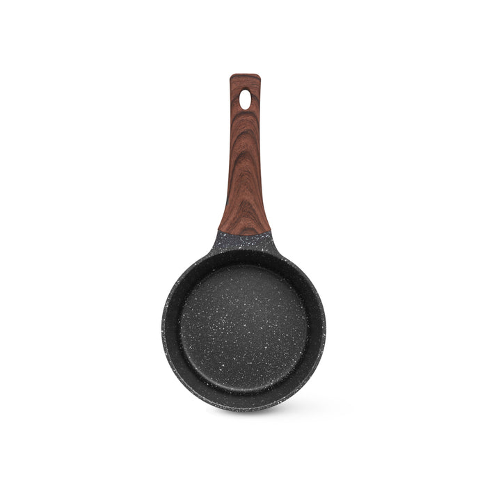 Saucepan 1.2L with Glass Lid, Non-Stick Marble Coating Aluminum Saucepan 16x8cm Filomena Series