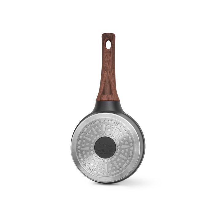 Saucepan 1.2L with Glass Lid, Non-Stick Marble Coating Aluminum Saucepan 16x8cm Filomena Series