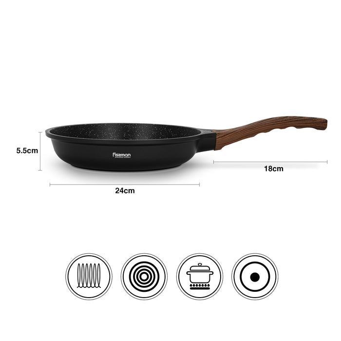 Frying Pan Filomena Series 24cm with Cast Aluminum and Non-stick Coating