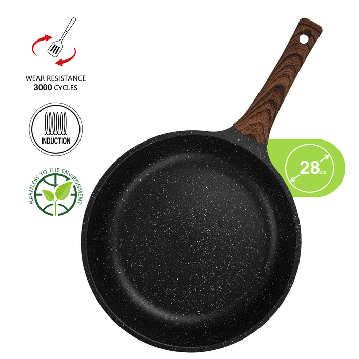 Frying Pan Filomena Series 28cm with Cast Aluminum and Non-stick Coating