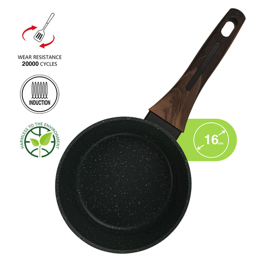 Sauce Pan Cuisine 16cm/1.3LTR With Glass Lid Aluminium With Non-Stick Coating