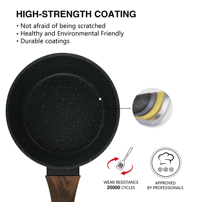 Sauce Pan Cuisine 16cm/1.3LTR With Glass Lid Aluminium With Non-Stick Coating