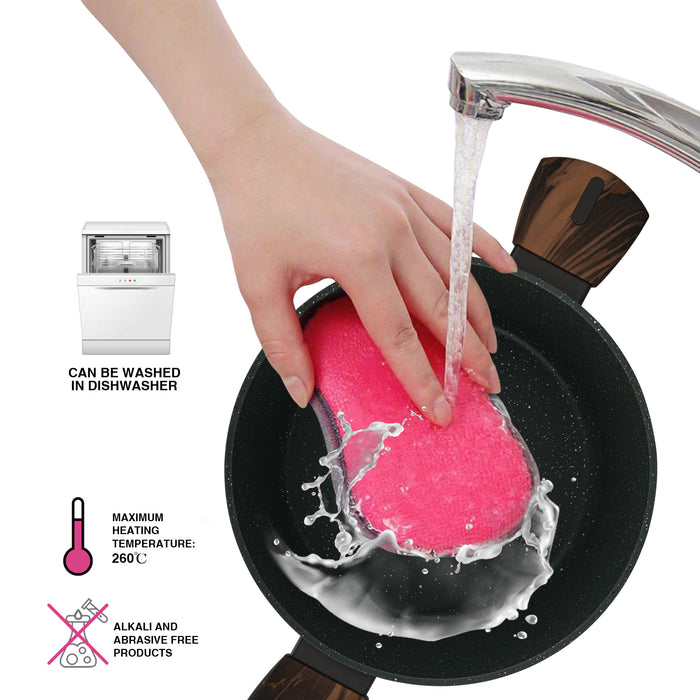 Stockpot Cuisine 28cm/7.1LTR With Glass Lid Aluminium With Non-Stick Coatin