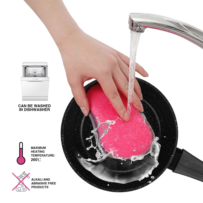 Sauce Pan Angela 16cm/1.39 LTR With Glass Lid Aluminium With Non-Stick Coating