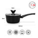 Sauce Pan Angela 16cm/1.39 LTR With Glass Lid Aluminium With Non-Stick Coating