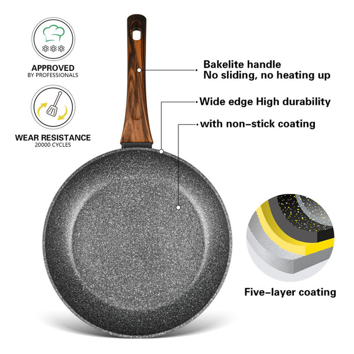 Frying Pan 20cm With Induction Bottom Black/Brown