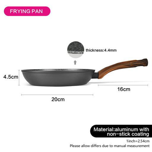 Frying Pan 20cm With Induction Bottom Black/Brown