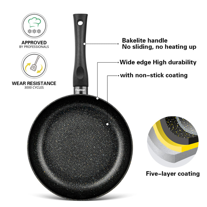 Deep Frying Pan 26cm Aluminum Non Stick Coating With Induction Bottom Promo Series