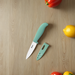 4" Ceramic Paring Knife with Sheath, White Blade Peeling Knife | Ultra-Sharp Paring Knife for Meat, Fruits, Vegetables (Mint)