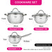 6-Piece Cookware Set-  Stainless Steel Casserole 3.5LTR And 1.8 LTR, And Saucepan 1.8LTR with Lids