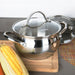 6-Piece Cookware Set-  Stainless Steel Casserole 3.5LTR And 1.8 LTR, And Saucepan 1.8LTR with Lids