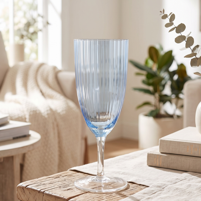 Wine Glass 460ml with Crystal Blue Design (Single Piece)