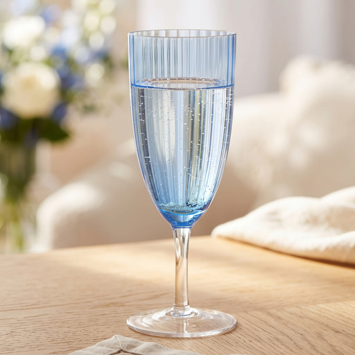 Wine Glass 460ml with Crystal Blue Design (Single Piece)