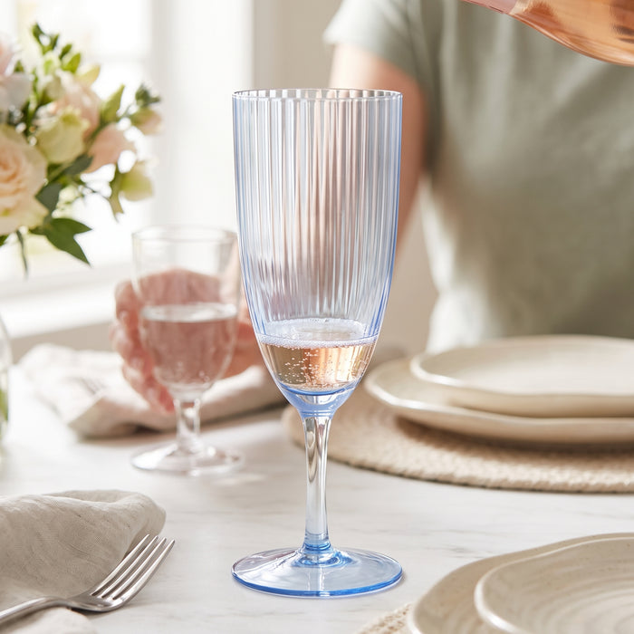 Wine Glass 460ml with Crystal Blue Design (Single Piece)