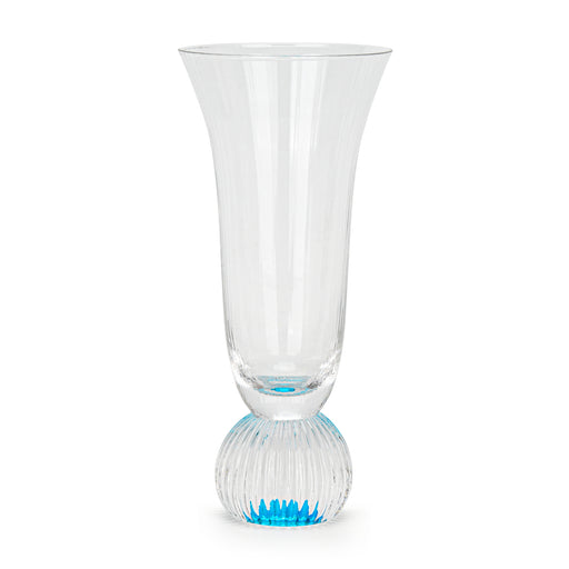 Champagne Glass 160ml with Crystal Blue Base (Glass)