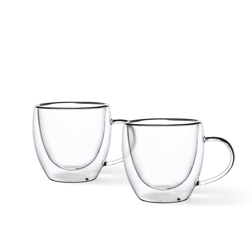 Set of 2 Double Wall Mugs 300 ml (Borosilicate Glass)