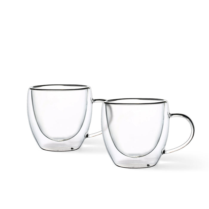 Set of 2 Double Wall Mugs 300 ml (Borosilicate Glass)