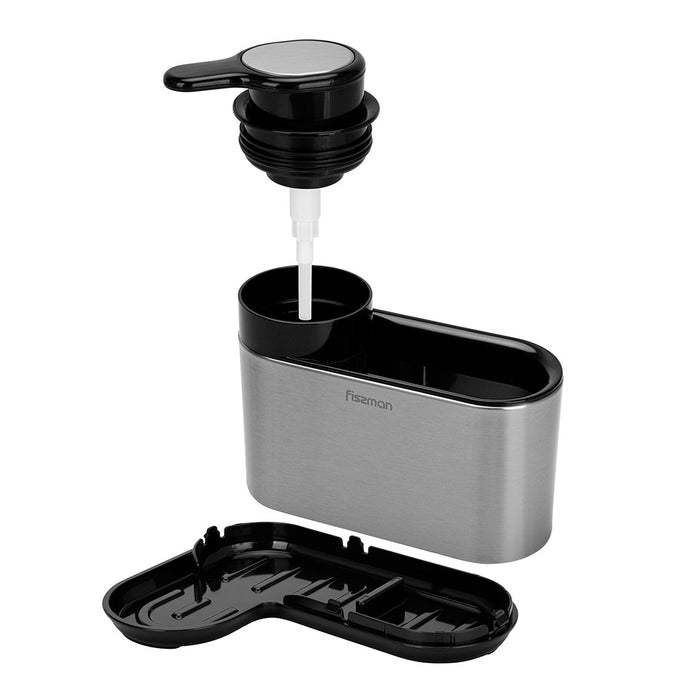 Kitchen Sink Caddy Organizer with Built-in Soap Dispenser