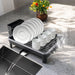 Dish Drying Rack 52x32x18cm, Dish Rack with Drainboard and Cutlery Holder