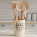 8-Piece Kitchen Tools Set, Silicone Cooking Utensils with Holder with Beech Wood Handle
