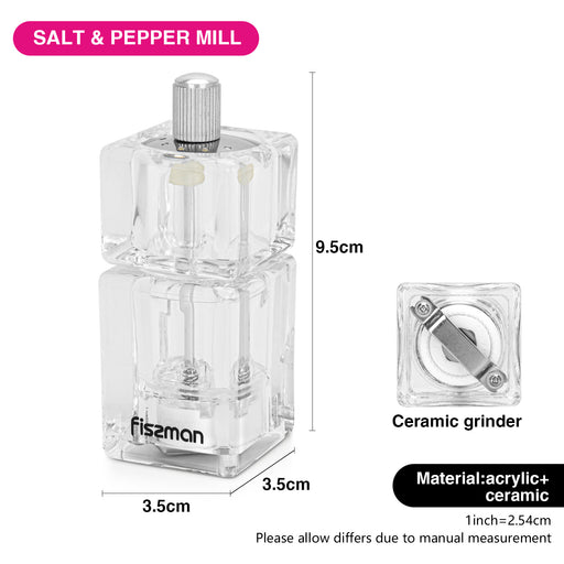 Salt And Pepper Mill 9.5cm (Acrylic)