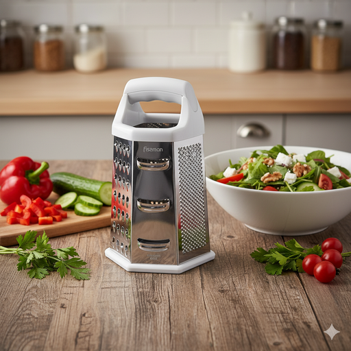 6-Sided Stainless Steel Grater 24cm