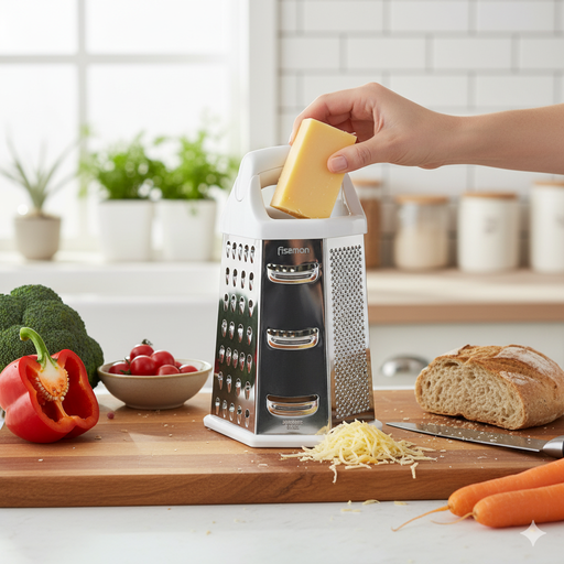 6-Sided Stainless Steel Grater 24cm