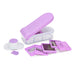 Vegetable Cutter Grater with 6 Blades (Purple)