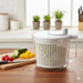 Salad Spinner Dryer 21cm/2.5LTR Plastic Rotary Vegetable Washer with Bowl