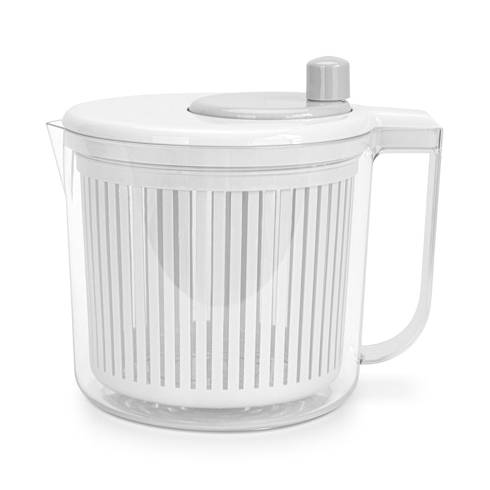 Salad Spinner Dryer 21cm/2.5LTR Plastic Rotary Vegetable Washer with Bowl