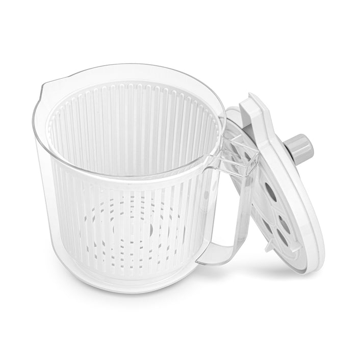 Salad Spinner Dryer 21cm/2.5LTR Plastic Rotary Vegetable Washer with Bowl
