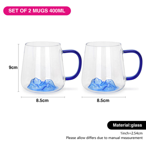 2 Piece Cup Set 2pcs 400ml (Heat Resistant Glass)
