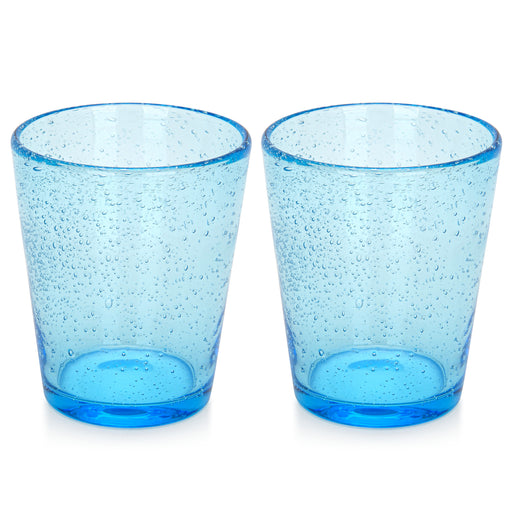 2-Piece Tumbler Glass with Solid Glass Blue