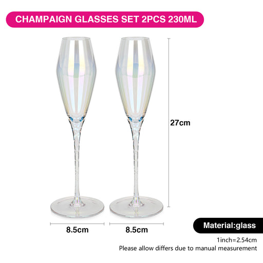 2-Piece 230ml Champagne Glass