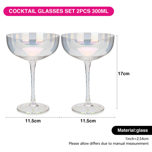 2-Piece 300ml Cocktail Glass