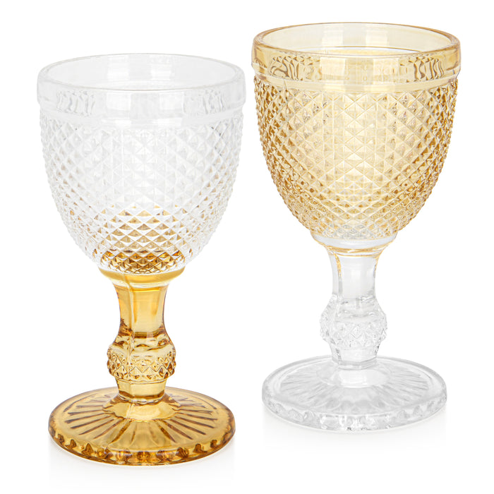 2-Piece Wine Glass Gold 280ml