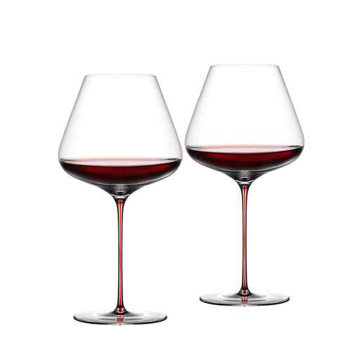 2-Piece Burgundy Wine Glasses 960ml (glass)