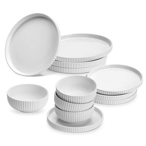 12-Piece Tableware Set Ivorya Durable Porcelain
