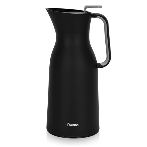 Vacuum Insulated 1000ml Flask with Pink Glass Liner And Push Button