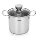 Cooking Pot 1.9L with Glass Lid, Stainless Steel Stockpot 14x12.5cm Mini Cook Series