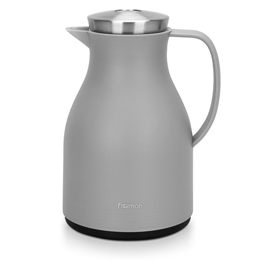 Vacuum Insulated 1000ml Flask with Pink Glass Liner And Push Button