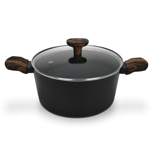 Stockpot Cuisine 24cm/4.6LTR With Glass Lid Aluminium With Non-Stick Coating
