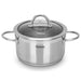 Casserole 18cm With Glass Lid Benjamin Series Stainless Steel