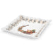 Square Shape Serving Dish 22.5cm, Porcelain Christmas Plate