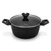 Stockpot Angela 24/4.2 LTR With Glass Lid Aluminium With Non-Stick Coating