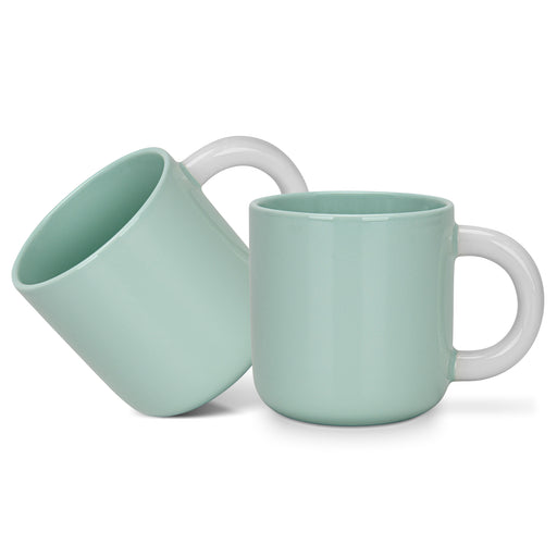 2-Piece Mugs 360ml  Green New Bone China
