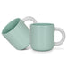 2-Piece Mugs 360ml  Green New Bone China